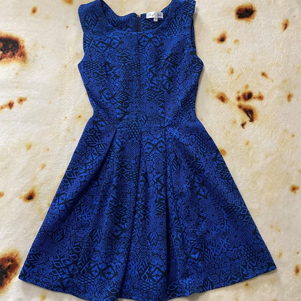 Pre-owned Emerald Sundae Blue Patterned Dress